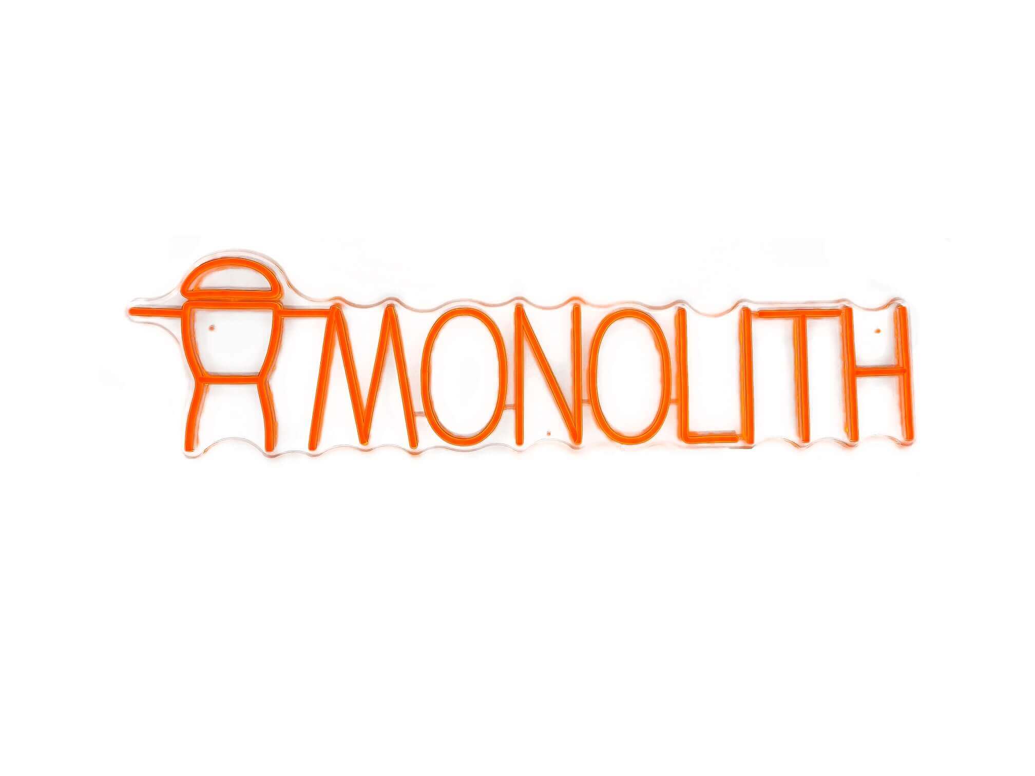 Monolith Neon Leuchtschild Schriftzug
